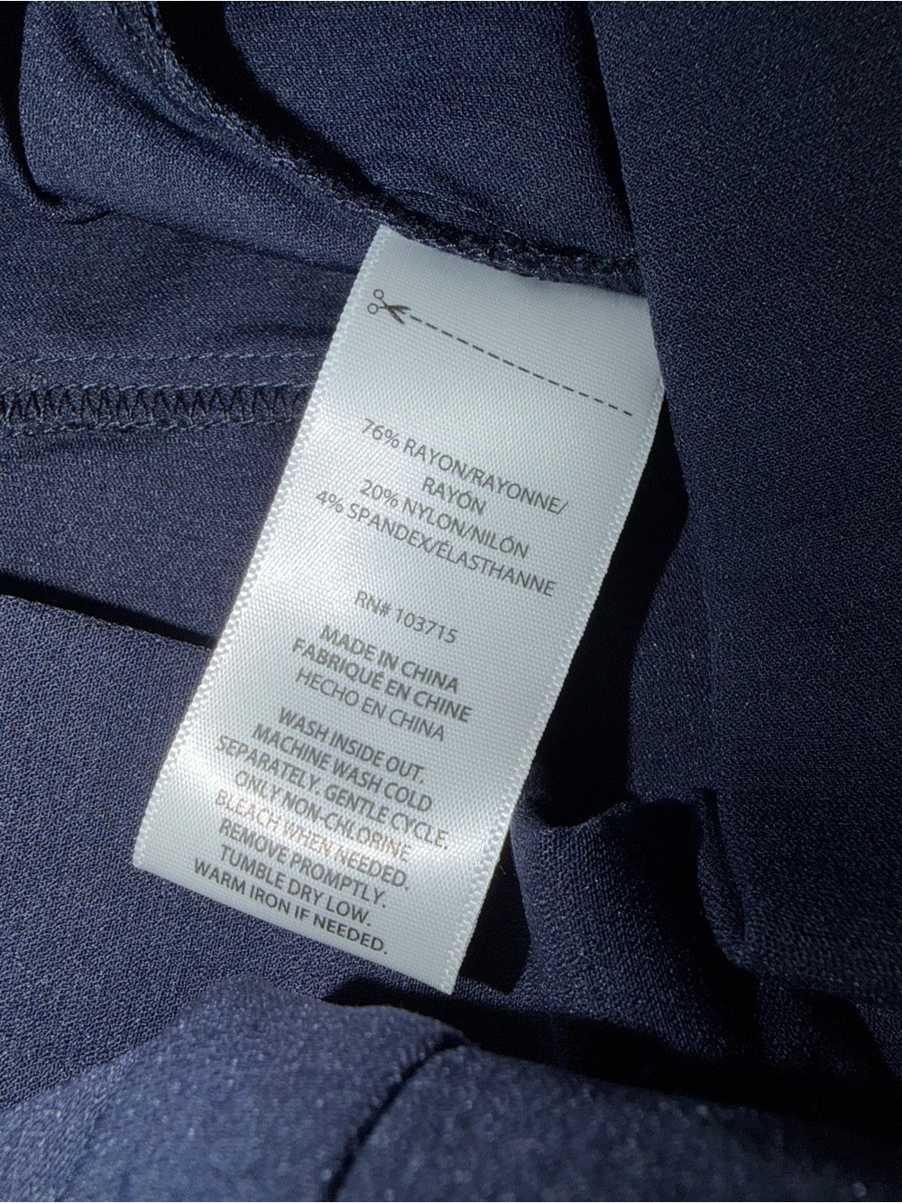 New Zac & Rachel Women's Size M Pull On Navy Slim Ankle Pants Flat Front NWT - Picture 5 of 6